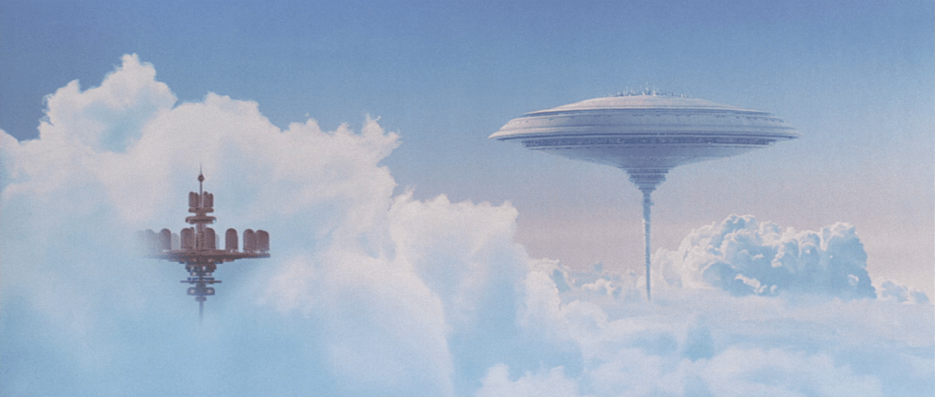 Imagen de ciudad en las nubes propia de la ciencia ficción. Lo más parecido que encontré a lo que soñé.